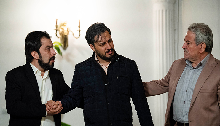جواد عزتی و سیاوش طهمورث در سریال زخم کاری